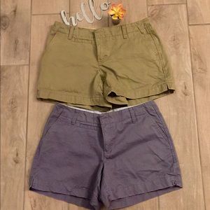 Bundle Pair Old Navy Cotton Shorts, Gray, Olive 4